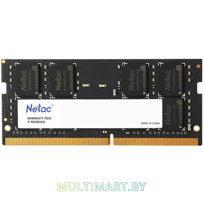 Оперативная память Netac Basic 16GB DDR4 SODIMM PC4-21300 (NTBSD4N26SP-16)